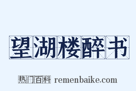 望湖楼醉书是什么意思的图片